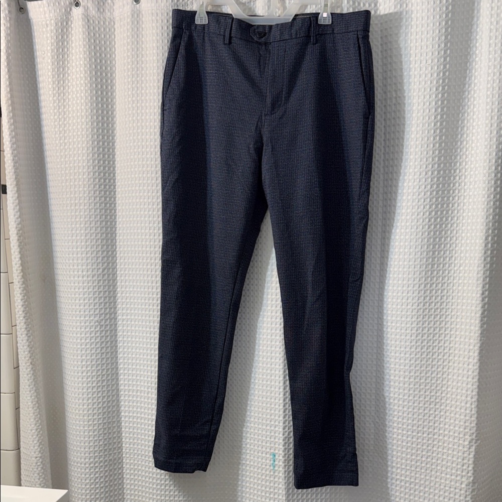 Banana Republic Slim Tapered Blue  Plaid Men’s Pants Size 34/32